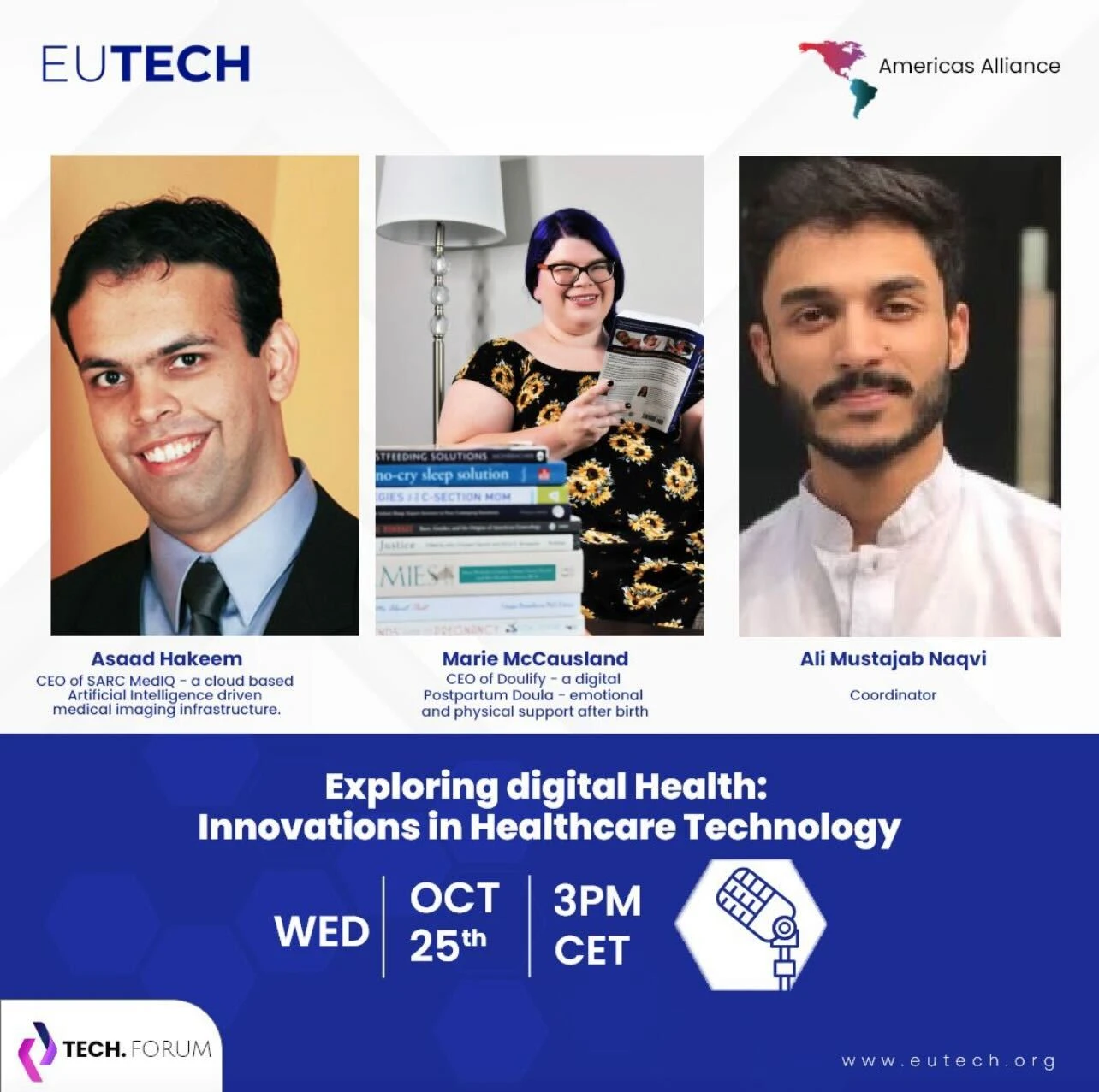 Asaad Hakeem shared his insights at eutech webinar Exploring Digital Health: Innovations in Healthcare Technology