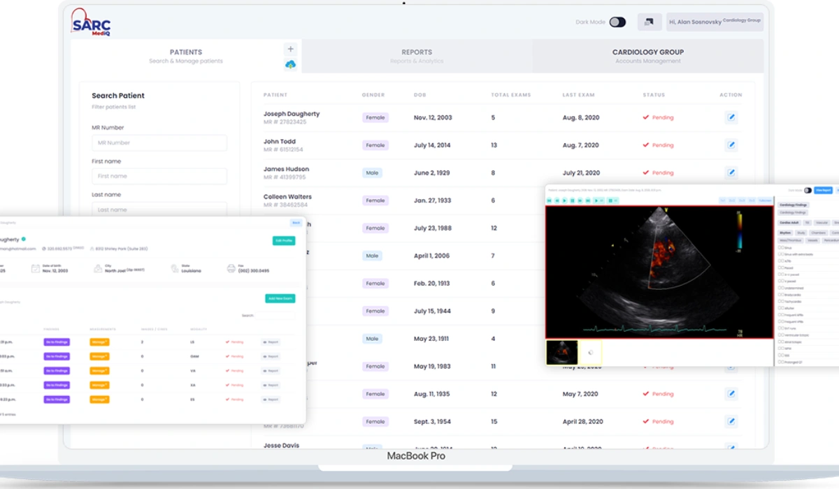 Cardiology PACS system - SarcMedIQ CPACS